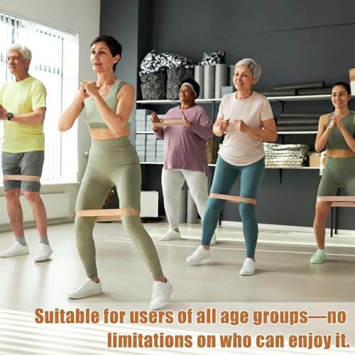 DEEKIN 30 Pcs Resistance Bands Bulk Resistance Loop Elastic Exercise Bands Exercise Equipment for Women Men Home Pilates, Fitness, Gym, Yoga - color: Light Brown, style: 35-40 Lbs