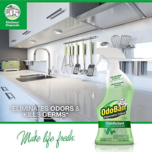 OdoBan Ready-to-Use Disinfectant and Odor Eliminator, Set of 3 Spray Bottles, 32 Ounces Each, Original Eucalyptus Scent - size: 32 Fl Oz (Pack of 3)