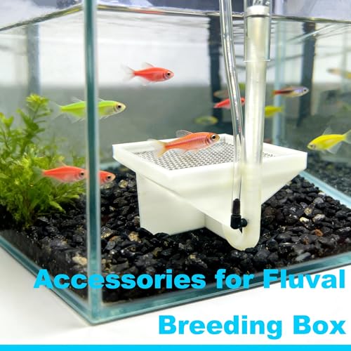 Compatible with Fluval Hatchery Box – Professional Egg Collection for Egg-Laying Fish, Bottom Grid with Troughs, Clear Viewing Window for Fry Observation
