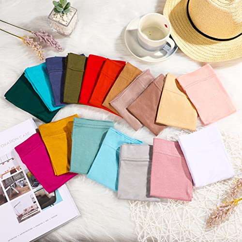 JenPen 18 Pcs Hijab Undercap Scarf Headwear Unisex Dreadlock Hat Turbans Women Stretch Under Caps Solid Color Hijab Cap - color: Fresh Color