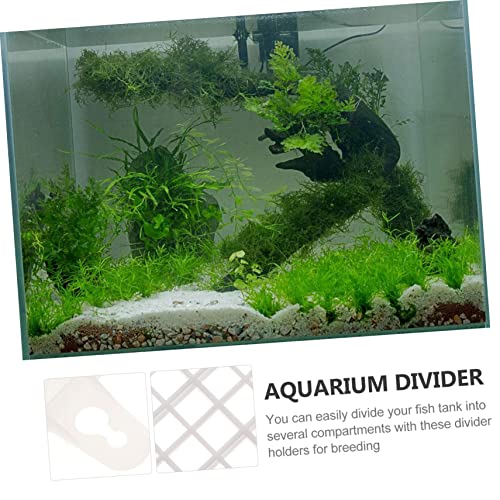 Toyvian 1set Aquarium Grid Divider for Fish Tanks Isolation Board Cups for Breeding and Separation Clips and Zip Ties