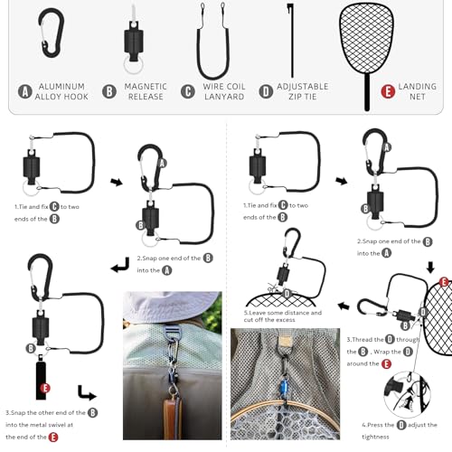 SF Fly Fishing Landing Net Soft Rubber Mesh Trout Net Catch and Release Net - style: Round Head Combo C