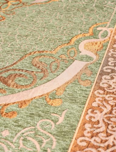 Islamic Prayer Rug Masjid Pattern Thin Mat 1pc Muslim Portable Blanket Ramadan Eid Gift Rug Turkish Prayer Carpet - Matcha Green, Styled - color: 1pc Matcha Greend