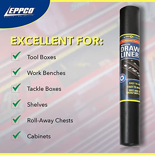 EPPCO Enterprises Tool Box Drawer Liner 24-inch Wide x 72” Long Non-Slip Tools Chest Mat, Black - size: 24"W x 72"L