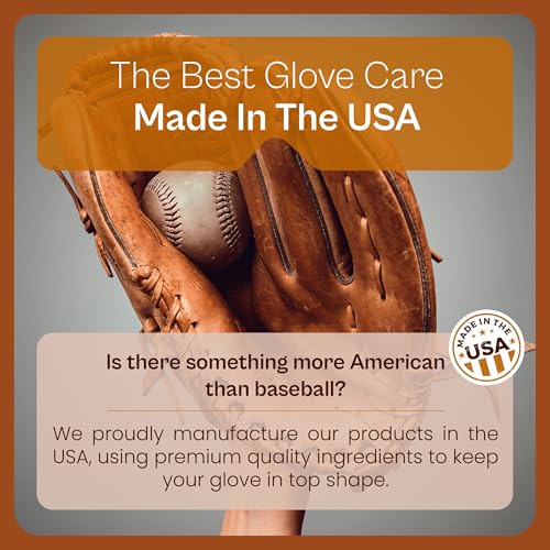 Glove Conditioner, Liquid, 8 Oz – Break in Faster, Keep Leather Maintained – Glove Conditioner for Mitts, Softball, & Baseball Gear Made in USA - size: Break-in Kit