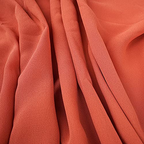 YOUR SMILE for Women Lightweight Breathable Solid Color Soft Chiffon Long Fashion Scarves Sun-proof Shawls Wrap - color: Rust Red