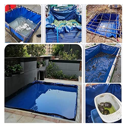 PVC Canvas Fish Pond with Drain Valve - Temporary Outdoor Holding Tank for Saltwater Fish, Koi, and Turtles - Versatile Water Storage Pool for Aquatic Life - size: 1x2.5x0.5m