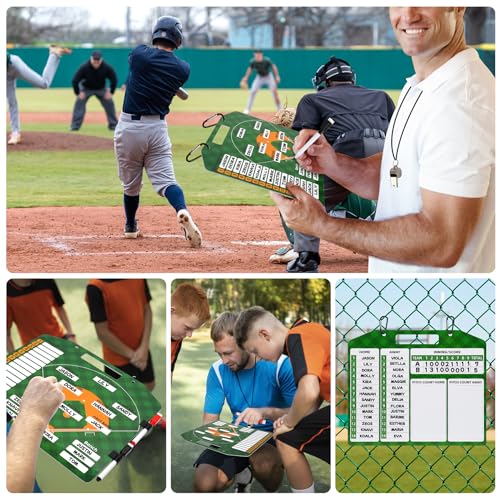 Desoto Dry Erase Double-Sided Premium Coaches Clipboard, Tactical Magnetic Board Kit, Magnetic Coaching Board, Coaches Gift for Coaches(Soccer, Football, Basketball, Baseball) - style: Baseball