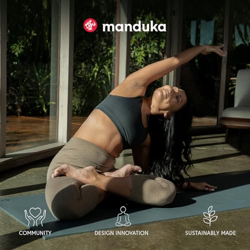 Manduka PRO Yoga Mat - 6mm | Lifetime Durability | Hygienic Construction | Premium Studio Quality | Teacher Approved - color: Black Magic, size: 71" x 26"