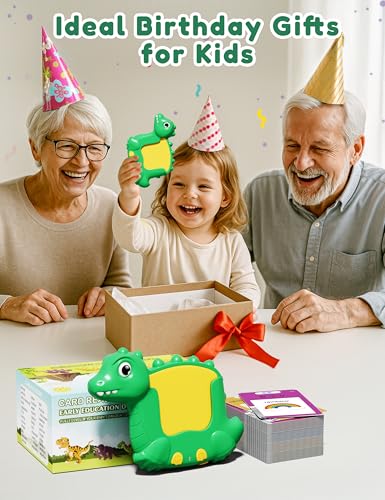 Japanese and English Talking Flash Cards for Kids, 510 Sight Words Bilingual Learning Toys for Toddlers, Japanese Alphabet Flashcards Pocket Speech Therapy Toys, Dinosaur Shaped - size: 510-Japanese&English