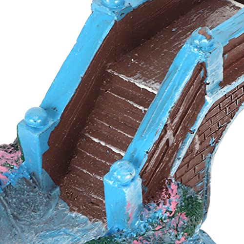 Fish Tank Arch Bridge Decor Resin Aquarium Ornament Simulation Stone Design Landscape Decoration for Fish Tank Hideout Place Size 15cm x 6cm x 5.5cm