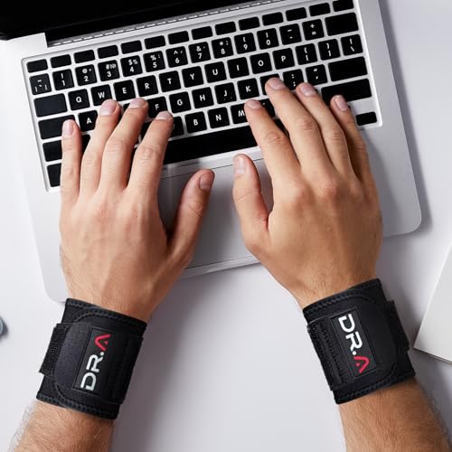 Dr. Arthritis Doctor Developed Wrist Brace, Wrist Wraps for Tendonitis, Hand Support, Ideal for Fitness, Weightlifting (Pair) - style: Wrist Brace - W/out thumb loop 2 pack