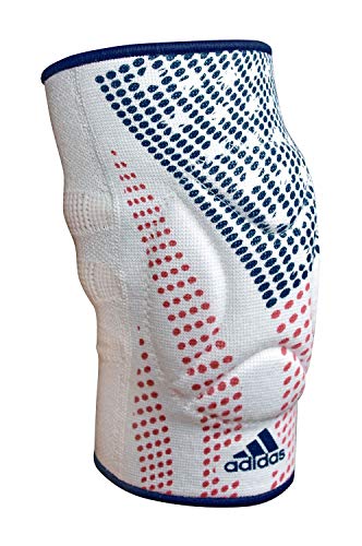 adidas Men's Wrestling Reversible Knee Pad (Small, White/Flag) - color: White/Flag, size: Small