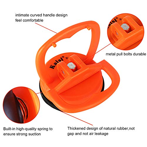 Kaisiking 11 PCS Screen Suction Cup Kit LCD Screen Opening Tools | Screen Replacement Tools for iPad, iMac, MacBook, Tablet, Laptop, iPhone, Samsung, Huawei, Etc. - color: Orange