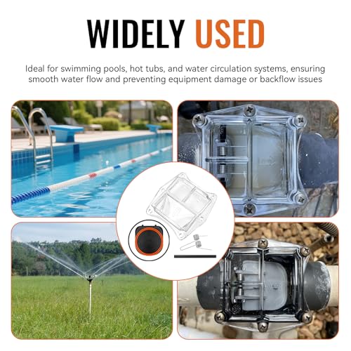0801‑20H‑RK CR Valve Replacement Kit for Magic Plastics | Pool Valve Repair Kit, Corrosion Resistant Plastic Check Valve Parts, Plate, Spring, Lid for Pool & Spa
