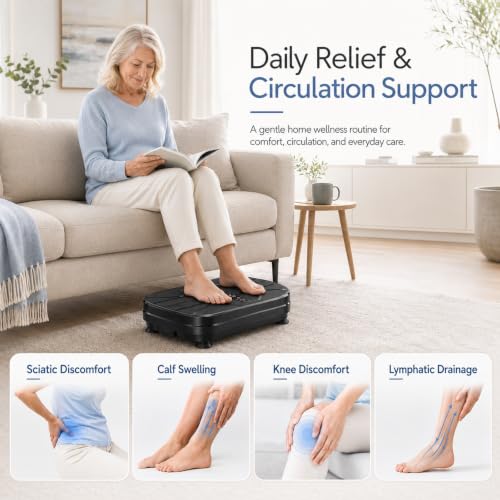 Natini Vibration Plate Exercise Machine - Power Vibrating Plate for Lymphatic Drainage,Whole Body Workout Machine for Women Weight Loss Home Fitness, - style: Silver