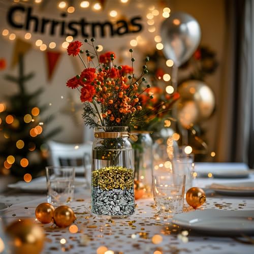 0.81 LB Candle Holder Mini Rocks,Small Gravels Stones,Silver,3-7mm | Vase Fillers,Terrarium Succulent Planter Soil Cover Decor Pebbles,Aquarium Fishbowl Granule,Crushed Glass - color: Silver