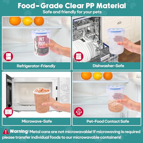 REFLYING Canned Dog Food Storage Lids Reusable Airtight Can Cover | Reusable airtight dog food can lids,Keeps wet food fresh,eliminates odor,Includes SUS 304 spoon and can opener - color: 1 Jar(L)+1 Spoon