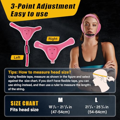 Trymaker Wrestling Headgear, Head Gear with Chin Cup, Sorf Ear Guard for Men, MMA, Jiu-Jitsu (for Users Aged 12+) - size: M (18 1/2" - 21 1/4"), style: Pink