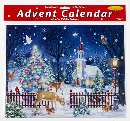 Peaceful Night Advent Calendar (Countdown to Christmas) with Holiday Pictures by Vermont Christmas Company