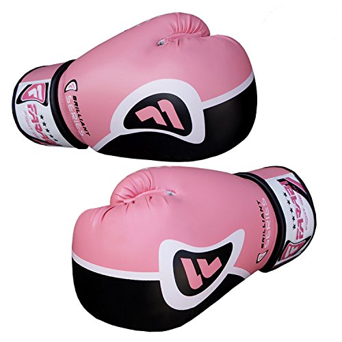 Farabi Pro Fighter Boxing Gloves Sparring Gym Bag Punching Focus Pad Mitts - color: Pink, size: 16Oz