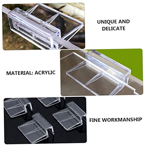 BESPORTBLE 15pcs Aquarium Rack Holder Acrylic Fish Tank Cover Clips Goldfish Tank Accessories