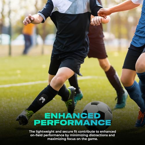 MediCaptain Mini Shin Guards Soccer – Built in Shin Pad Sleeves for Mens, Women, Teens - Small Shin Guards - Lightweight, Breathable Shin Defender Leg Protection - color: Black, size: Mini (3.9 x 2.4 in)