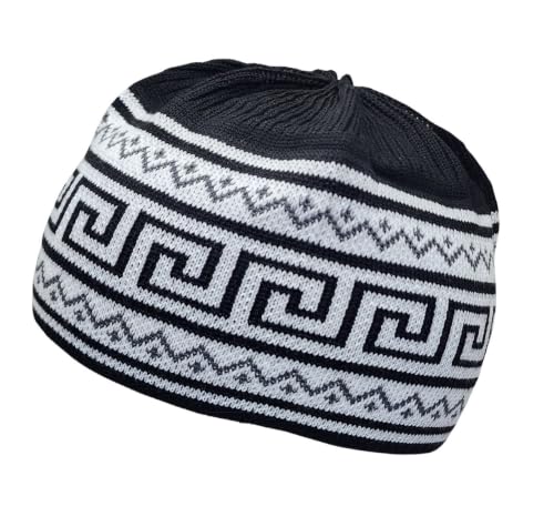 Set 4 Kufi Hat for Men Muslim AMN-225 Beanie Skull Cap Islam Taqiyah Takke Gift - color: Color Set 10