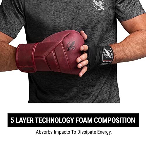 Hayabusa T3 LX Leather Boxing Gloves | Leather Boxing Gloves, Training Gloves Men and Women, Sparring Gloves, Heavy Bag Gloves, 16oz Boxing Gloves, Muay Thai Gloves - color: Crimson, size: 14oz