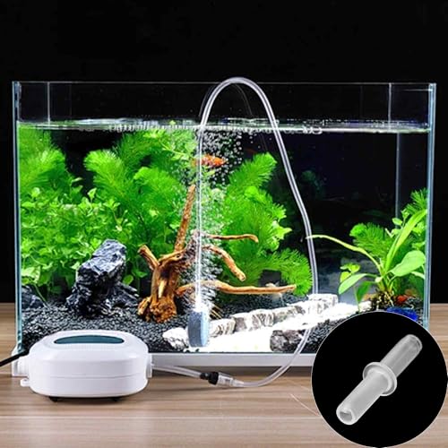 100PCS Aquarium Air Line Connectors, Plastic Valve Fittings, Inline Straight Joints for Fish Tank Pump Tubing - size: Straight