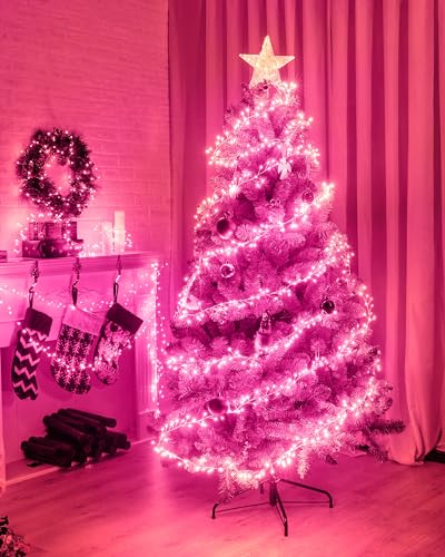Minetom Fairy Lights Battery Operated, Twinkle String Lights 5ft 60LED - color: Pink
