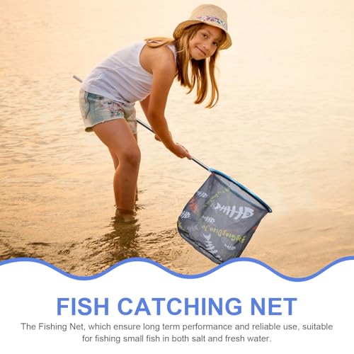 ABOOFAN Fishing Net Replacement Head 35cm Diameter Sturdy Fish Catching Landing Net Mesh for Freshwater and Saltwater Anglers Random Color