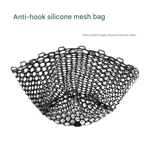 Portable Silicone Landing Net Soft Meshes Wear Fishing Replacement Meshes Net Fishing Tool Accessories Enduring Fishing Replacement Meshes Net - color: B