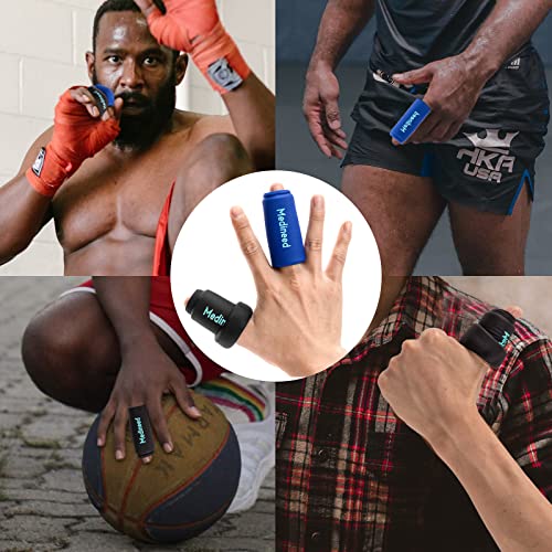 2PCS Finger Sleeves Gel Ice Pack, Lasting Cold Compress Freeze Sleeve, Reusable Finger Brace Ice Packs for Injuries, Arthritis, Tendonitis, Gout, Sprains, Middle Protectors (Blue) - color: Blue