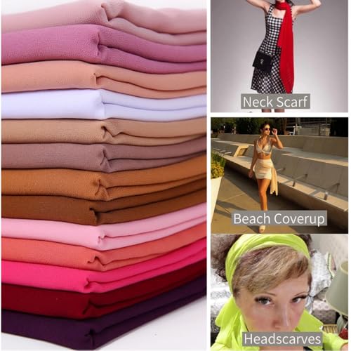 Harewom Long Sheer Chiffon Hijab Scarf for Women, Lightweight Shawl Wrap - color: Lavender