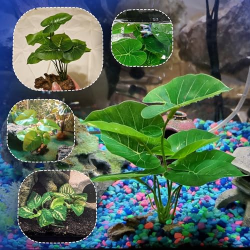 CousDUoBe 12 Pcs Betta Fish Tank Decor,Silk Aquarium Plants Green Fish Tanks Decoration Plants, Aquarium Decorations Green Plants - size: 12 Pcs Silk Aquarium Plants(Style A)