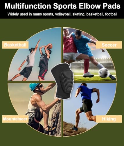 2 Pack Elbow Pads Volleyball Elbow Guard Baseball, Skate Pads Skateboard Pads Mountain Bike Pads, Soft Padded Elbow Sleeve for Volleyball Baseball Biking Roller Skating - size: X-Large