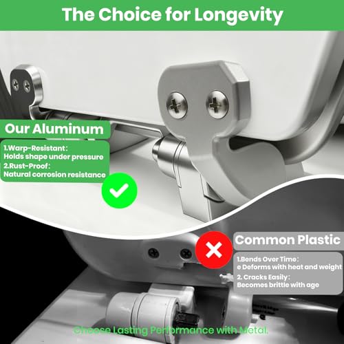 Metal Toilet Seat Hinge Replacement for Bemis Nextstep Right-Side | for Bemis NextStep soft-close toilet seats aluminum bracket replaces a worn or broken right-side hinge