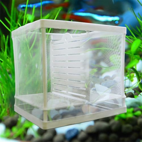 Fish Tank Tool Fish Hatchery Isolation Net Fish Tank Incubator Box Hanging Aquarium Accessory Supplies(16x14x15cm) - size: 16x14x15cm
