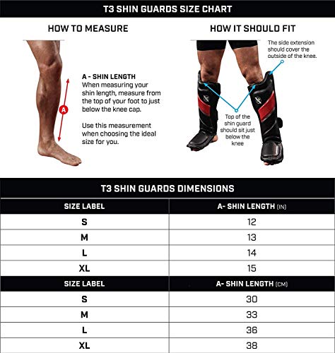Hayabusa T3 Striking Shinguards - color: Black/Gold, size: Medium
