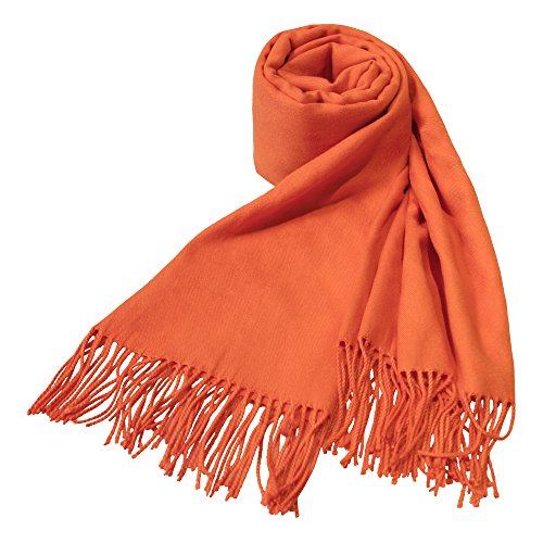 Pashmina Shawl Wraps Scarves Evening Dresses Wedding Bridesmaid for Women - color: Orange