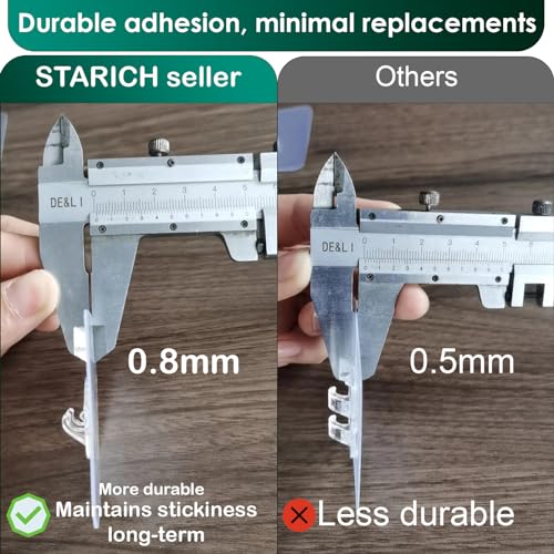 Shower Caddy Adhesive Replacement Stickers Sticker Shelf Basket Strips Suction Hooks Large Strong Hook (Transparent - 6 Packs) - color: Transparent - 6 Packs