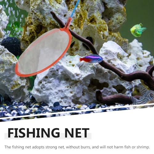 SUPVOX 10pcs Mini Fish Landing Nets Portable Aquarium Fishing Nets Fine Mesh for Shrimp and Small Fish Outdoor Catching Random Color
