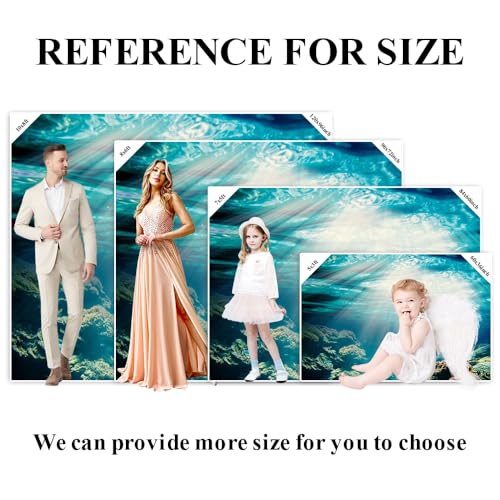 Under the Sea Photography Backdrop 10x8ft Vinyl Aquarium Underwater Sunlight Background Fishes Corals Background for Party Baby Children Photo Shoot Birthday Backdrop Video Studio Props