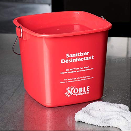 KP97RDNBL/KP97GNNBL Square Pail for Cleaning, Detergent and Sanitizing, 3quart, Small, Red and Green, Set of 2 - size: 2 Count (Pack of 1)