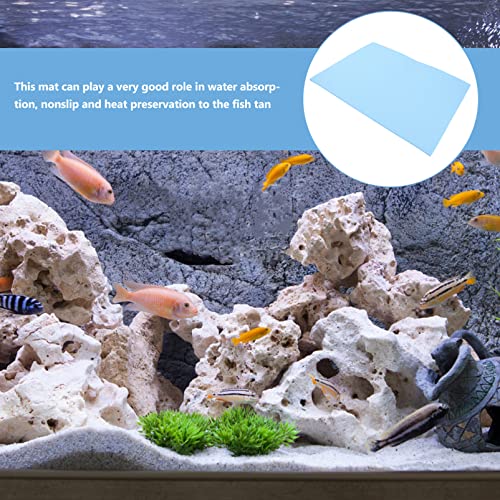 Garneck Thickened Fish Tank Mat Shockproof Aquarium Pad for Non- Cushioning Base for Fish Tanks and Terrariums - color: Blue