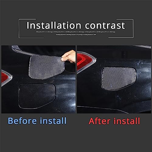 Real Carbon Fiber Fuel Filler Gas Tank Cap Trim Cover Compatible with Subaru Forester 2013-2018, Fuel Filler Cap Anti-Scratch Protection Trim Sticker Accessories (Black) - style: Black