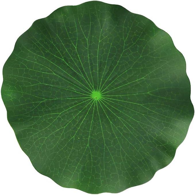 2Pcs 28cm Lily Pads for Ponds, Artificial Floating Lotus Leaves Fake Foliage Plant Garden Pond Pool Decor Artificial Plants and Flowers