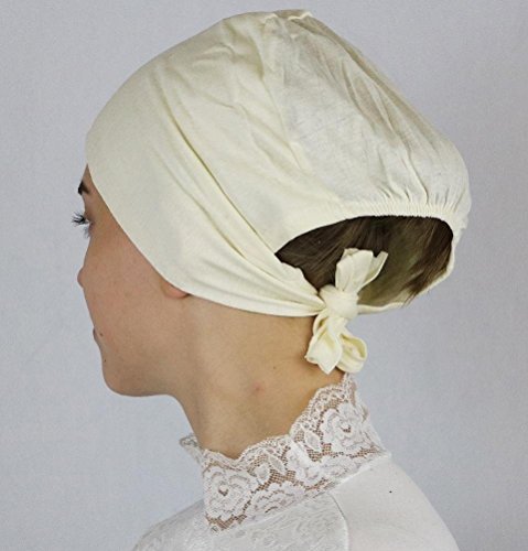 Modefa Islamic Women's Non-Slip Cotton Hijab Bonnet Cap Underscarf - color: Ivory