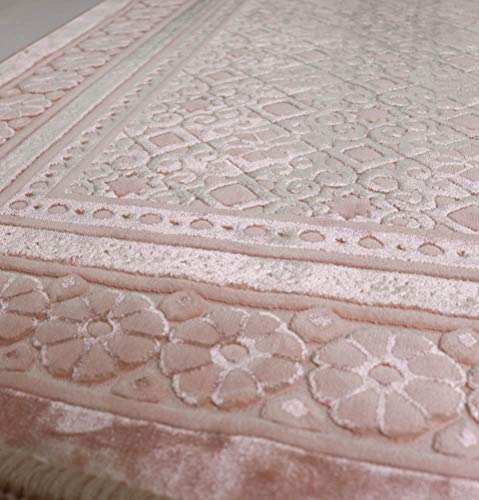 Modefa Muslim Prayer Rug Islam - Ramadan Gifts Set with Prayer Mat & Tasbih Prayer Beads - Soft Plush Islamic Gifts for Women Muslim Gifts for Men - Luxury Velvet Gift Box Set (Light Pink) - color: Light Pink